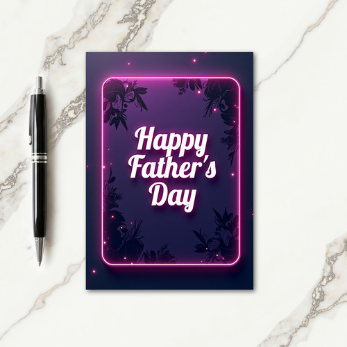 Sweet Fathers Day Luminous Script Card
