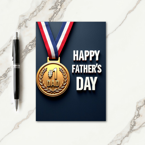 Sweet Fathers Day Medal Card