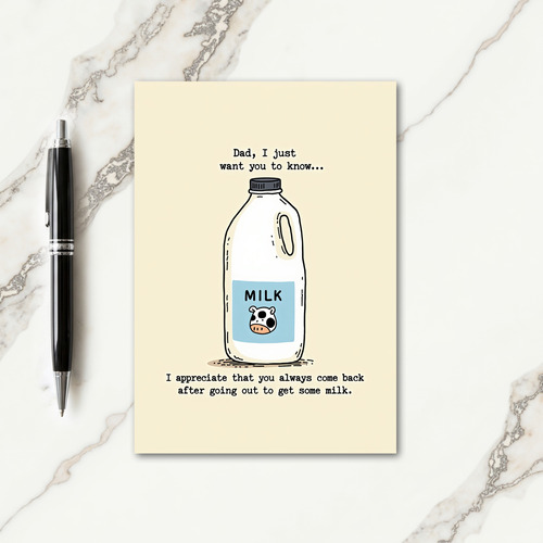 Sweet Fathers Day Milk Jug Card