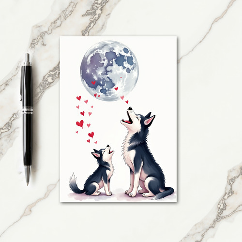 Sweet Fathers Day Moonlit Card