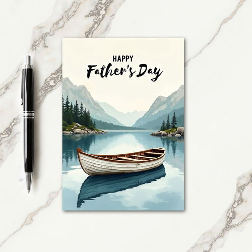 Sweet Fathers Day Mountain Lake Card