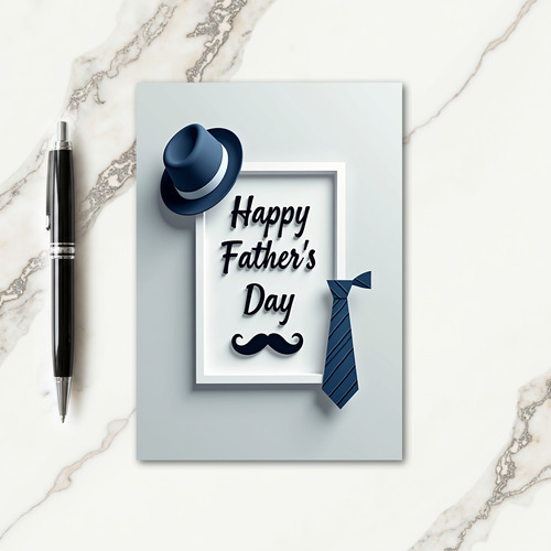 Sweet Fathers Day Mustache Card