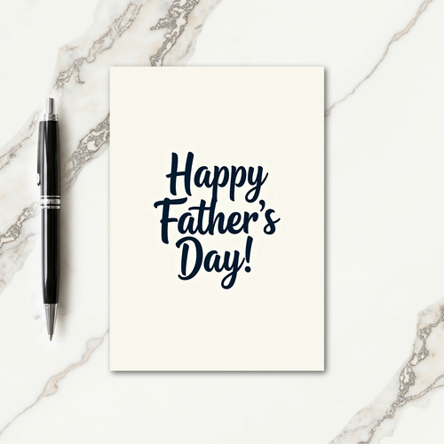 Sweet Fathers Day Navy Script Card