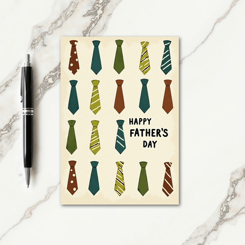 Sweet Fathers Day Neckties Card