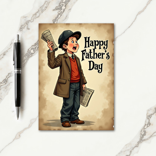 Sweet Fathers Day Newsboy Card