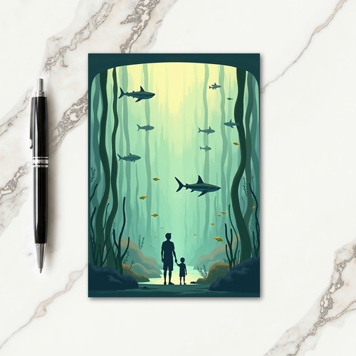Sweet Fathers Day Ocean Scene Card