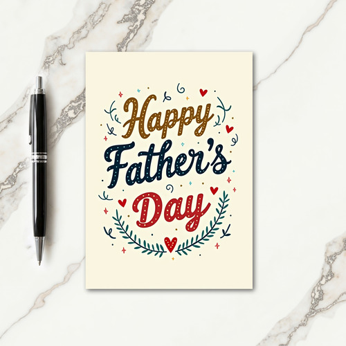 Sweet Fathers Day Oval Graphic Card