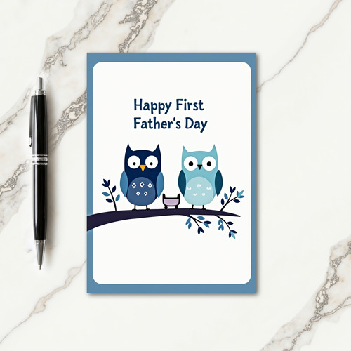 Sweet Fathers Day Owls Card