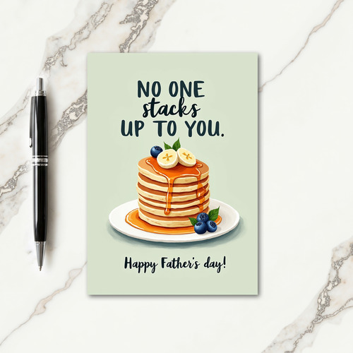 Sweet Fathers Day Pancake Card
