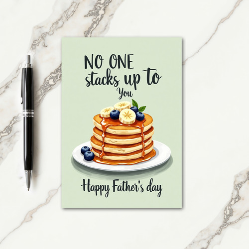 Sweet Fathers Day Pancake Stack Card