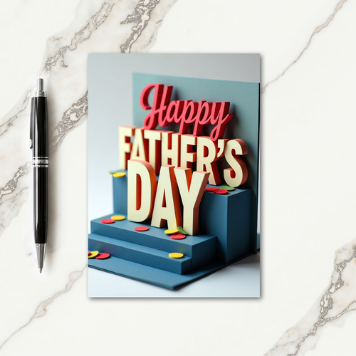 Sweet Fathers Day Paper Art Card