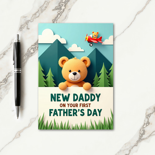 Sweet Fathers Day Paper Cut Card