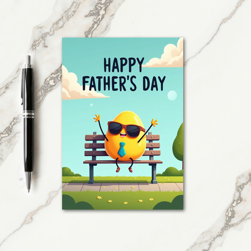 Sweet Fathers Day Park Bench Card