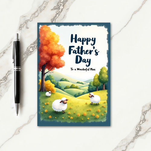 Sweet Fathers Day Pastoral Card