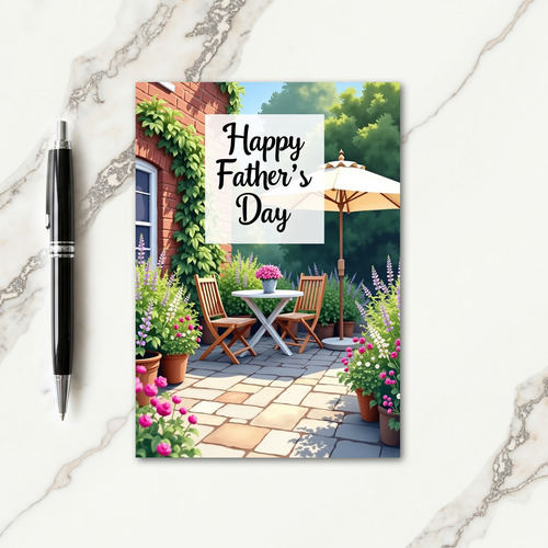 Sweet Fathers Day Patio Scene Card