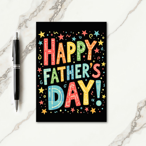 Sweet Fathers Day Patterned Letters Card