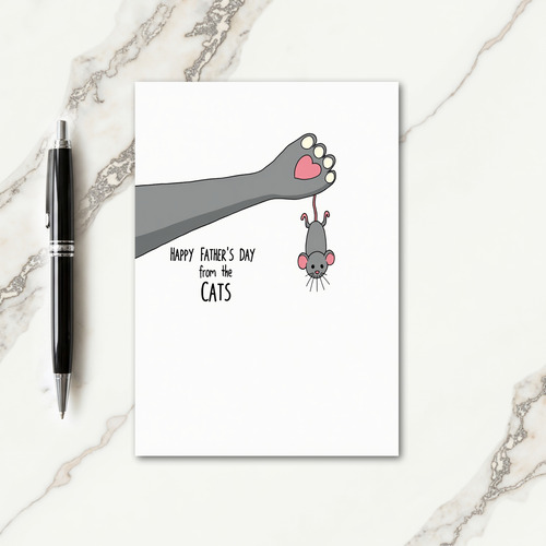 Sweet Fathers Day Paw Card