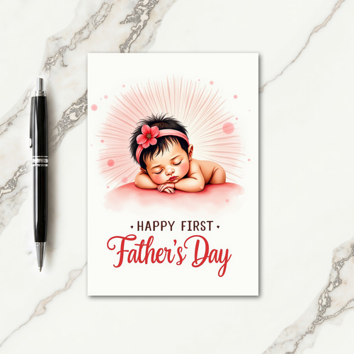 Sweet Fathers Day Peach Blossom Card