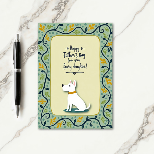 Sweet Fathers Day Pet Art Card