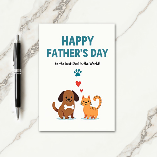 Sweet Fathers Day Pet Tribute Card