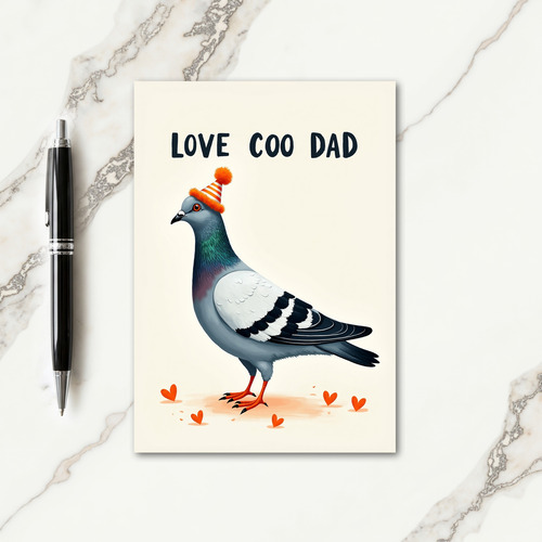 Sweet Fathers Day Pigeon Card