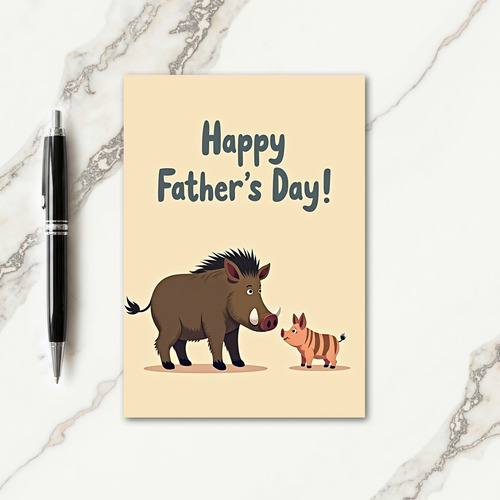 Sweet Fathers Day Piglet Card