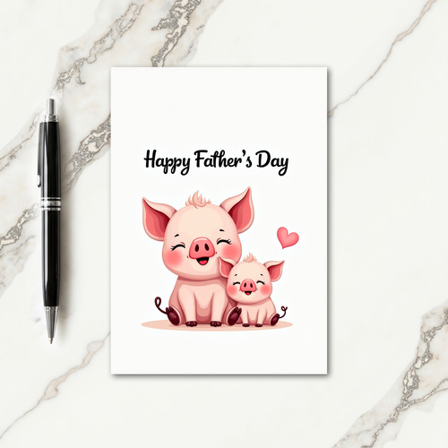 Sweet Fathers Day Pigs Card