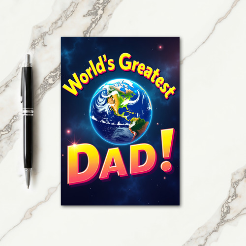 Sweet Fathers Day Planet Card