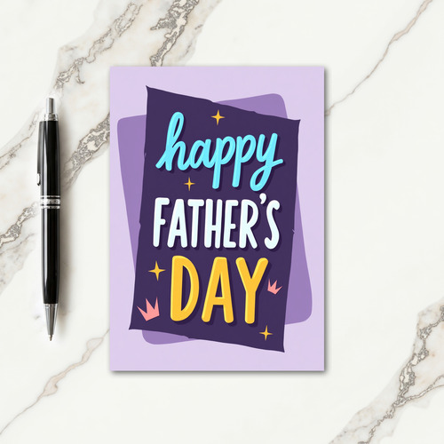 Sweet Fathers Day Plum Banner Card