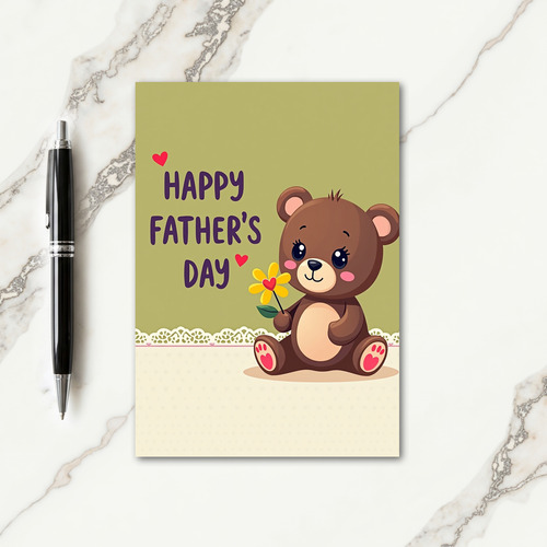 Sweet Fathers Day Plush Card