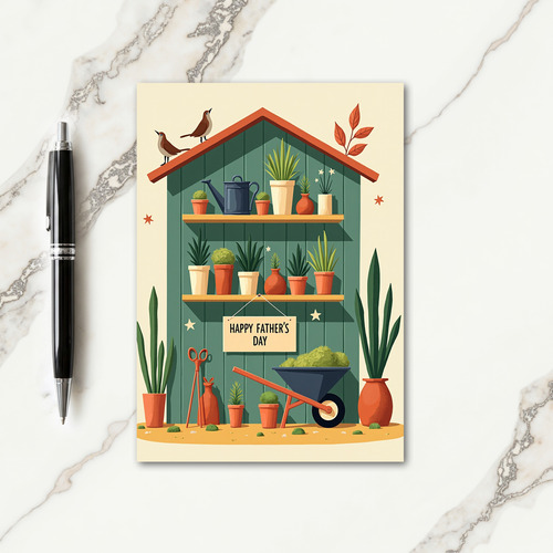 Sweet Fathers Day Potting Shed Card