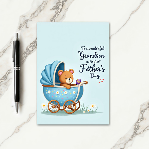 Sweet Fathers Day Pram Card