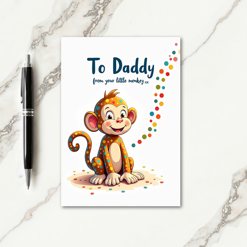 Sweet Fathers Day Primate Art Card