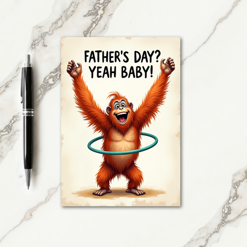 Sweet Fathers Day Primate Card