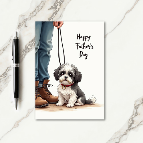 Sweet Fathers Day Pup Card