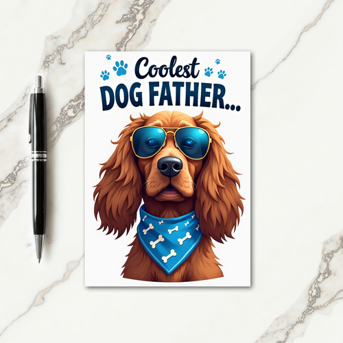 Sweet Fathers Day Puppy Face Card
