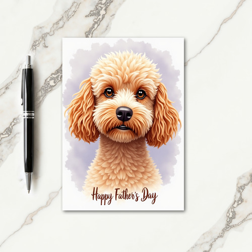 Sweet Fathers Day Puppy Portrait Card