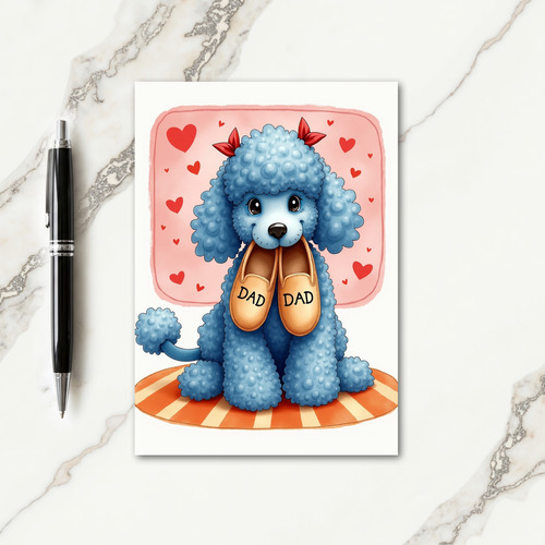 Sweet Fathers Day Puppy Shoes Card
