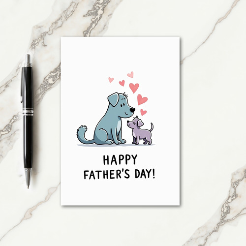 Sweet Fathers Day Pups Card