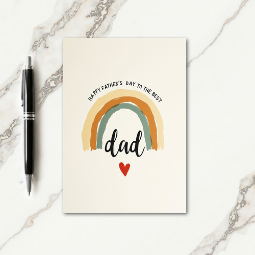Sweet Fathers Day Rainbow Art Card