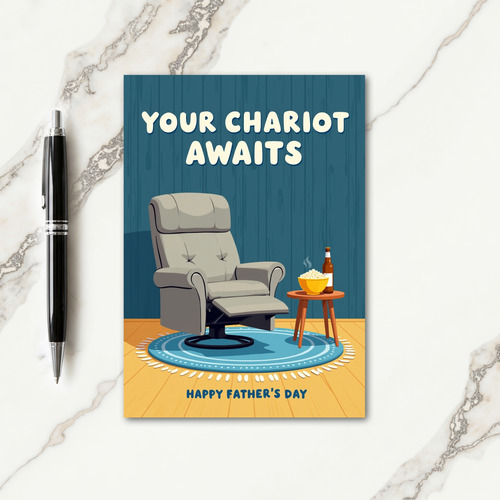 Sweet Fathers Day Recliner Card
