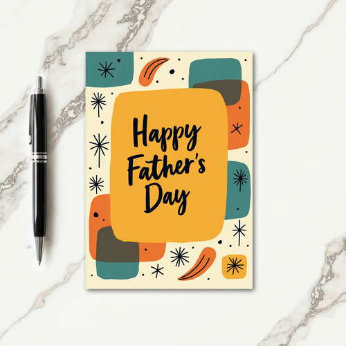 Sweet Fathers Day Retro Art Card