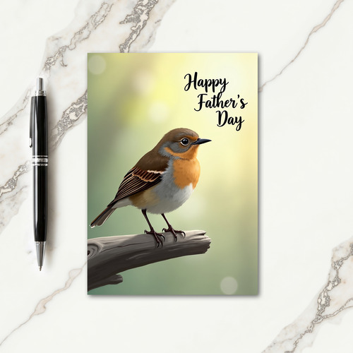 Sweet Fathers Day Robin Card