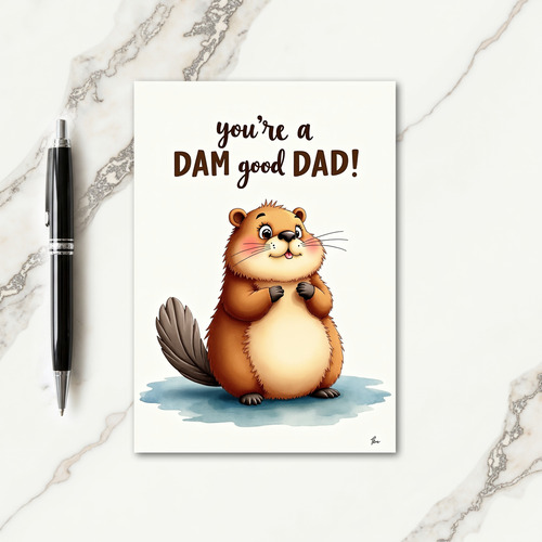 Sweet Fathers Day Rodent Art Card