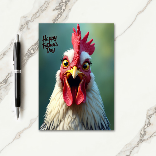 Sweet Fathers Day Rooster Card