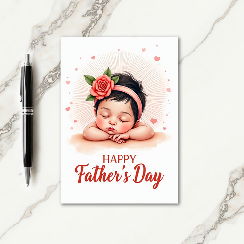 Sweet Fathers Day Rose Card