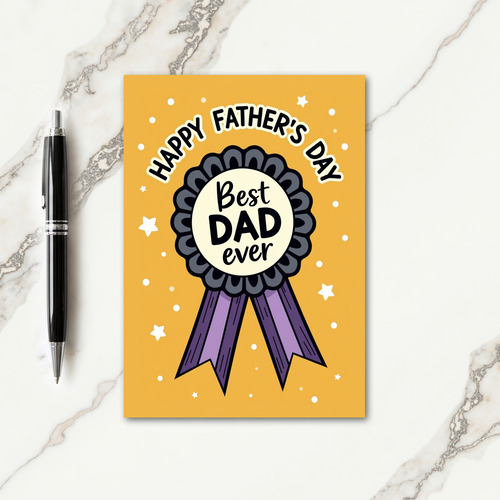 Sweet Fathers Day Rosette Card