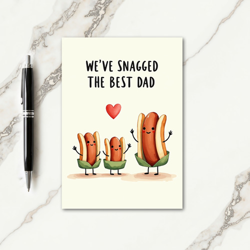 Sweet Fathers Day Sausage Family Card