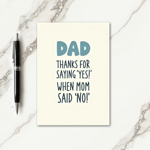 Sweet Fathers Day Saying Yes Card