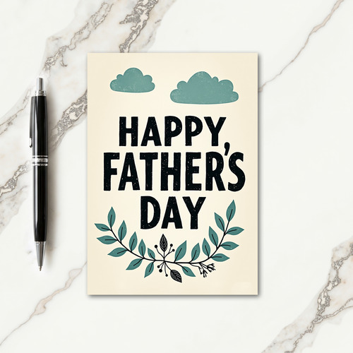 Sweet Fathers Day Screen Print Card